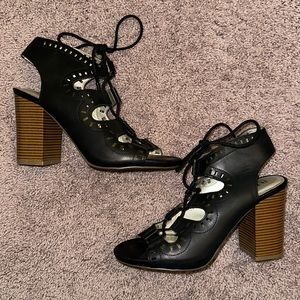 Women’s Black Ana Ravi Open Toe High Heels